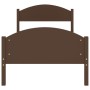 Estructura de cama madera maciza pino marrón oscuro 100x200 cm de vidaXL, Camas y somieres - Ref: Foro24-322042, Precio: 129,...