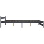 Estructura de cama madera maciza de pino gris oscuro 160x200 cm de vidaXL, Camas y somieres - Ref: Foro24-322023, Precio: 157...