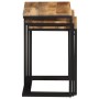 Mesas apilables 3 piezas madera maciza de acacia en Mesas auxiliares | Comprar online en Foru.es