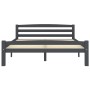 Estructura de cama madera maciza pino gris oscuro 140x200 cm de vidaXL, Camas y somieres - Ref: Foro24-322092, Precio: 132,52...