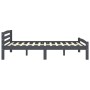Estructura de cama madera maciza pino gris oscuro 140x200 cm de vidaXL, Camas y somieres - Ref: Foro24-322092, Precio: 132,52...