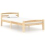 Estructura de cama de madera maciza de pino 100x200 cm de vidaXL, Camas y somieres - Ref: Foro24-322062, Precio: 110,34 €, De...