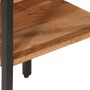Mesa auxiliar de madera maciza acacia y hierro 35x35x45 cm en Mesas auxiliares | Comprar online en Foru.es