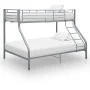 Estructura de litera de metal gris 140x200 cm/90x200 cm de vidaXL, Camas y somieres - Ref: Foro24-287904, Precio: 266,82 €, D...
