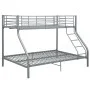 Estructura de litera de metal gris 140x200 cm/90x200 cm de vidaXL, Camas y somieres - Ref: Foro24-287904, Precio: 266,82 €, D...