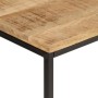 Mesa consola madera maciza mango rugosa y hierro 90x30x75 cm en Mesas auxiliares | Comprar online en Foru.es