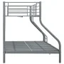 Estructura de litera de metal gris 140x200 cm/90x200 cm de vidaXL, Camas y somieres - Ref: Foro24-287904, Precio: 266,82 €, D...