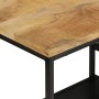 Mesa consola madera maciza mango rugosa y hierro 110x30x75 cm en Mesas auxiliares | Comprar online en Foru.es