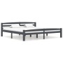 Estructura de cama madera maciza pino gris oscuro 180x200 cm de vidaXL, Camas y somieres - Ref: Foro24-322094, Precio: 186,34...