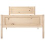 Estructura de cama de madera maciza de pino 90x200 cm de vidaXL, Camas y somieres - Ref: Foro24-322096, Precio: 97,11 €, Desc...