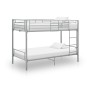Cama litera de metal gris 90x200 cm de vidaXL, Camas y somieres - Ref: Foro24-287911, Precio: 252,76 €, Descuento: %