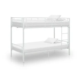 Etagenbett aus weißem Metall, 90 x 200 cm von vidaXL, Betten und Lattenroste - Ref: Foro24-287909, Preis: 230,66 €, Rabatt: %