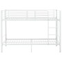 Cama litera de metal blanca 90x200 cm de vidaXL, Camas y somieres - Ref: Foro24-287909, Precio: 235,41 €, Descuento: %
