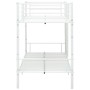 Cama litera de metal blanca 90x200 cm de vidaXL, Camas y somieres - Ref: Foro24-287909, Precio: 235,41 €, Descuento: %