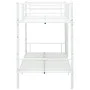 Cama litera de metal blanca 90x200 cm de vidaXL, Camas y somieres - Ref: Foro24-287909, Precio: 230,66 €, Descuento: %