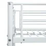 Cama litera de metal blanca 90x200 cm de vidaXL, Camas y somieres - Ref: Foro24-287909, Precio: 230,66 €, Descuento: %