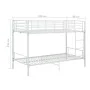 Cama litera de metal blanca 90x200 cm de vidaXL, Camas y somieres - Ref: Foro24-287909, Precio: 230,66 €, Descuento: %