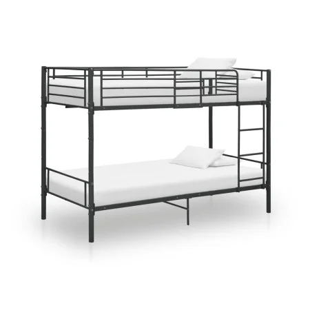 Litera de metal negro 90x200 cm de vidaXL, Camas y somieres - Ref: Foro24-287910, Precio: 230,78 €, Descuento: %