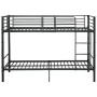 Litera de metal negro 90x200 cm de vidaXL, Camas y somieres - Ref: Foro24-287910, Precio: 225,50 €, Descuento: %