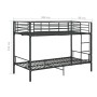 Litera de metal negro 90x200 cm de vidaXL, Camas y somieres - Ref: Foro24-287910, Precio: 225,50 €, Descuento: %