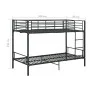Litera de metal negro 90x200 cm de vidaXL, Camas y somieres - Ref: Foro24-287910, Precio: 230,78 €, Descuento: %