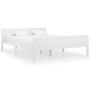 Estructura de cama de madera maciza de pino blanca 140x200 cm de vidaXL, Camas y somieres - Ref: Foro24-322106, Precio: 174,3...