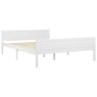 Estructura de cama de madera maciza de pino blanca 140x200 cm de vidaXL, Camas y somieres - Ref: Foro24-322106, Precio: 174,3...