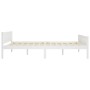 Estructura de cama de madera maciza de pino blanca 140x200 cm de vidaXL, Camas y somieres - Ref: Foro24-322106, Precio: 174,3...