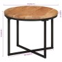 Mesa de centro de madera maciza de acacia y hierro 45x45x35 cm en Mesas de centro | Comprar online en Foru.es