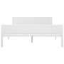Estructura de cama de madera maciza de pino blanca 140x200 cm de vidaXL, Camas y somieres - Ref: Foro24-322106, Precio: 174,3...