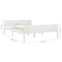 Estructura de cama de madera maciza de pino blanca 140x200 cm de vidaXL, Camas y somieres - Ref: Foro24-322106, Precio: 174,3...