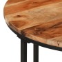 Mesa de centro de madera maciza de acacia y hierro 35x35x30 cm en Mesas de centro | Comprar online en Foru.es