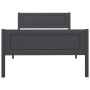 Estructura de cama de madera maciza de pino gris 100x200 cm de vidaXL, Camas y somieres - Ref: Foro24-322125, Precio: 128,41 ...