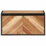 Caja de almacenaje madera maciza acacia y hierro 60x30x30 cm en Organización y almacenamiento | Comprar online en Foru.es