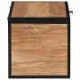 Caja de almacenaje madera maciza acacia y hierro 60x30x30 cm en Organización y almacenamiento | Comprar online en Foru.es