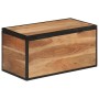 Caja de almacenaje madera maciza acacia y hierro 60x30x30 cm en Organización y almacenamiento | Comprar online en Foru.es
