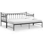 Estructura de sofá cama extraíble de metal negro 90x200 cm de vidaXL, Camas y somieres - Ref: Foro24-324758, Precio: 177,69 €...