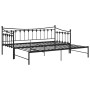 Estructura de sofá cama extraíble de metal negro 90x200 cm de vidaXL, Camas y somieres - Ref: Foro24-324758, Precio: 177,69 €...