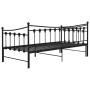 Estructura de sofá cama extraíble de metal negro 90x200 cm de vidaXL, Camas y somieres - Ref: Foro24-324758, Precio: 177,69 €...