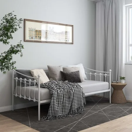 White metal sofa bed frame 90x200 cm by vidaXL, Beds and slatted bases - Ref: Foro24-324756, Price: 141,16 €, Discount: %
