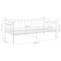 White metal sofa bed frame 90x200 cm by vidaXL, Beds and slatted bases - Ref: Foro24-324756, Price: 141,16 €, Discount: %