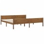 Estructura de cama madera maciza pino marrón miel 200x200 cm de vidaXL, Camas y somieres - Ref: Foro24-322116, Precio: 130,15...