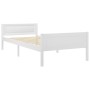 Estructura de cama de madera maciza de pino blanca 100x200 cm de vidaXL, Camas y somieres - Ref: Foro24-322104, Precio: 138,2...