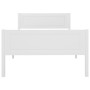 Estructura de cama de madera maciza de pino blanca 100x200 cm de vidaXL, Camas y somieres - Ref: Foro24-322104, Precio: 138,2...