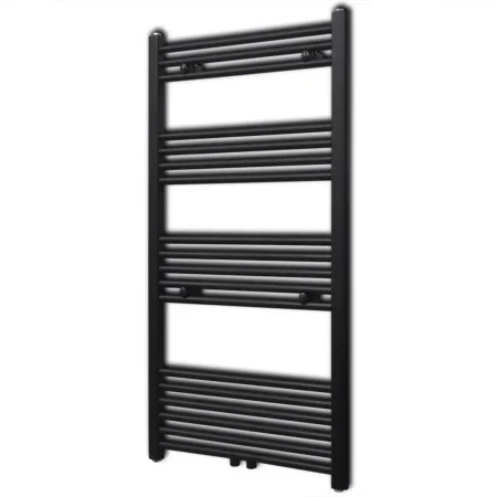 Radiador toallero de baño recto negro 600 x 1160 mm de vidaXL, Radiadores - Ref: Foro24-141908, Precio: 112,24 €, Descuento: %