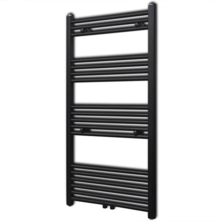 Radiador toallero de baño recto negro 600 x 1160 mm de vidaXL, Radiadores - Ref: Foro24-141908, Precio: 112,88 €, Descuento: %