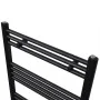 Radiador toallero de baño recto negro 600 x 1160 mm de vidaXL, Radiadores - Ref: Foro24-141908, Precio: 112,24 €, Descuento: %
