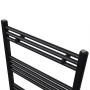 Radiador toallero de baño recto negro 600 x 1160 mm de vidaXL, Radiadores - Ref: Foro24-141908, Precio: 112,88 €, Descuento: %