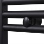 Radiador toallero de baño recto negro 600 x 1160 mm de vidaXL, Radiadores - Ref: Foro24-141908, Precio: 112,88 €, Descuento: %