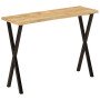Mesa consola con borde natural madera maciza mango 105x33x76 cm en Mesas consola | Comprar online en Foru.es